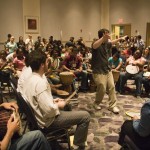 Talents at work during the emphatic Drumming Circle 