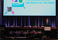 UN Secretary-General Ban Ki-moon said the Convention has been a guide in protecting the "most vulnerable members of society.” Photo Credit: UNICEF/NYHQ2009-2083/Markisz