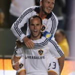 Landon Donovan and David Beckham at the LA Galaxy. Lalas anticipates Beckham playing in the 2010 World Cup on the field together with Donovan in what will be a "wonderful moment." 
