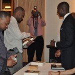 Signing session for Dr. Pinkett's book, "Campus CEO".