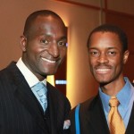 L-R: Dr. Randal Pinkett & Ibrahim Dabo. The former is the first African American ever to receive a Rhodes Scholarship at Rutgers University. Photo Credit: Olivier Rousset.
