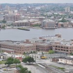 A beautiful view of Baltimore from the penthouse