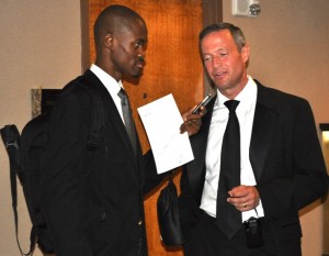 L-R: Ibrahim Dabo and Martin O'Malley, Governor of Maryland. Gov. O'Malley spoke exclusively to Ib's Blog about education in Maryland.